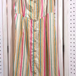 Mimi Chica Striped Button Front Midi Dress Multicolor Casual Summer Size Medium Photo 0