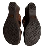 Red Wing Wedge Brown Leather Cut Out Detail Sandals Size 7.5 Tan Photo 7