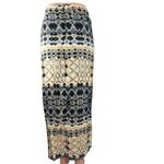 ZARA  Multicolor Printed Lightweight Tie Front High Slit Boho Midi Skirt Size M Photo 4
