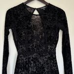 Lulus LULU’S Cor-Set to Go Black Burnout Velvet Print Dress X-Small Photo 3