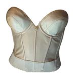 Vintage Carnival Ivory Satin Lace Underwire Corset Bustier longline Bra 32C White Size undefined Photo 9