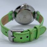 Anne Klein  10/9169 womens Quartz analog watch silver tone 34mm green band runs Photo 3