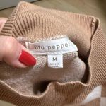 Blu Pepper Blue Pepper Checkered Tan Sweater Dress Photo 2