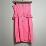 Lilly Pulitzer Women's Lowe Pink Gingham Strapless Dress Size 4 Photo 5