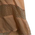 Vintage Nameless Peach Lightweight Delicate Lace Spaghetti Strap Midi Dress Orange Photo 2