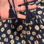 Free People Womens Molly Floral Top XS Navy and Cream Photo 9