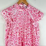 Nanette Lepore pink ikat pintuck lace short bell sleeve blouse small Photo 2