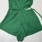 superdown Aimey One Shoulder Romper in Green Photo 9