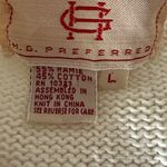 Vintage Knit Cardigan Sweater White Size L Photo 3