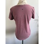 Lululemon  Striped V-Neck T-Shirt Top Pink Purple Women's‎ Athletic Casual Photo 2