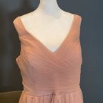 Women’s Pink Tea Length V Photo 1
