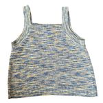Ann Taylor Blue Yellow Stretch Knit Sleeveless Casual Normcore Sweater Tank Top Photo 1