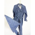 Lucky Brand  Polka Dot Jean Trenchcoat Large 100% Cotton Minimalist Quiet Luxury Photo 9