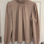 Loft  Blush Polka Dot‎ Ruffle Blouse Photo 0