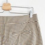 Loft Ann Taylor yellow checkered gingham plaid wide leg ankle pants size 8 Photo 4