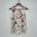Lovecappella Cream Floral Bird Print Sleeveless Tank Top XS White Photo 1