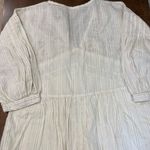 ZARA  Floral Embroidered Mini Dress Women's Size Small Neutral Cotton Lightweight Photo 15