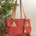 Liz Claiborne Y2K  Red Orange tan vintage shoulder hand bag purse. Photo 1