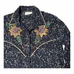 AMERICANINO Sequin CoastalCowgirl Top Viscose Western Blouse Maximalist Black S Photo 1