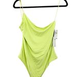 Good American NWT  Good Touch One Shoulder 90s Bodysuit in Key Lime Sz XL Photo 2