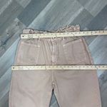 ZARA  High Rise Barrel Leg Paper Bag Crop Jeans Baggy Beige Peach 12 Photo 9
