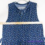 Leota women's navy blue dot print tie neck dress with waist tie, size XL Photo 5