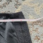 Vintage Nan Flower Nylon & Lace Slip Skirt Black Large Photo 4