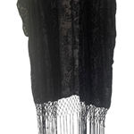 Jessica Simpson XL Witchy Velvet Fringe Metallic Open Front Cardigan Long Top Photo 0
