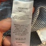 Quince  Size M 100% European Linen Sleeveless Swing Dress Blue Pinstripe Photo 6