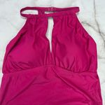 Raisin's  Plus Size 22W Pink Keyhole High-Neck One-Piece Swimsuit New Photo 2