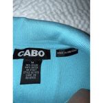 Cabo NEW Women's Medium Butterfly Polo Vest Button Bead Embellished Embroidered Blue Photo 6