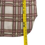RND Plaid Flannel Shacket Shirt Jacket Pink‎ Beige White Womens Medium Pink Photo 8