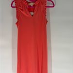 Michael Kors Michael  Sleeveless Ruffe Coral Dress Photo 1