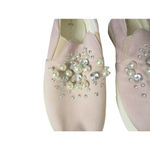 Big Buddha Women’s Size 8 Pink Slip-On Sneakers with Rhinestones & Faux Pearls Photo 2