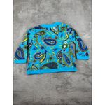 Tantrums Floral Paisley Print Open Front Cardigan Jacket Bohemian Size L Blue Size L Photo 7