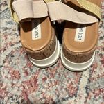 Steve Madden Cream and Tan Sandals with Velcro Closure Photo 5