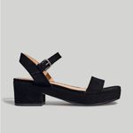 Madewell  The Lina Platform Sandal in True Black Suede Womens Size 10.5 Photo 13