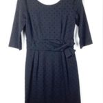 Kate Spade Magdalena Black Polka Dot Dress with Bow Detail at Waist Size 10 Photo 0