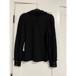 Goldie $185 New Tees Pima Cotton Ruffle Tuxedo Blouse - Small Photo 7