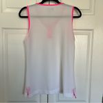 ALBION FIT Albion White and Hot Pink Racerback Tank Top Size M Photo 3