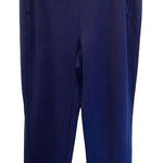 J. Jill Wearever Collection Womens Flat Front Cropped Pants Navy Blue‎ Size XL Blue Photo 0
