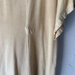 Vintage Embroidered Paisley Button Front‎ Dress Tan Beige Boho Midi L Size L Photo 9