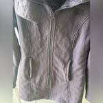 The North Face  Caroluna quilted fleece jacket purple long coat zip up size small Photo 1