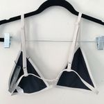 New Tavik Jett Colorblock Triangle Bikini Top Black and Cream Women's Size L Size L Photo 4