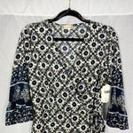 Altar'd State NWT  Wrap Dress Boho Floral Blue Navy White Size Small Easter Modest Photo 5