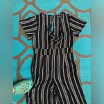 Crystal skye Black and White Striped Jumpsuit flutter sleeve Size undefined Photo 1