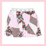 PINK - Victoria's Secret PINK VICTORIA’S SECRET Silky Pajama Shorts Patchwork Gingham Berries Floral L Photo 10
