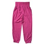 New In Neon Pink High Rise Smocked Ruche Elastic Waist Joggers Sz Large Photo 1