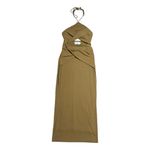 Significant Other Toffee Brown Hallie Halter Maxi Dress Womens US 4 Photo 1