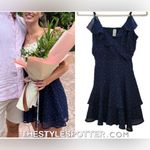 Japna Navy Blue White Polka Dot Romper Size S Photo 2